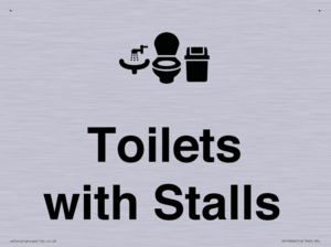 Toilets: Stalls and Wash Basin with Sanitary Bin
